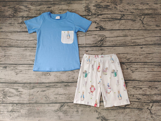 preorder BSSO0115 short sleeve farm Easter summer shorts boy outfit 20230225