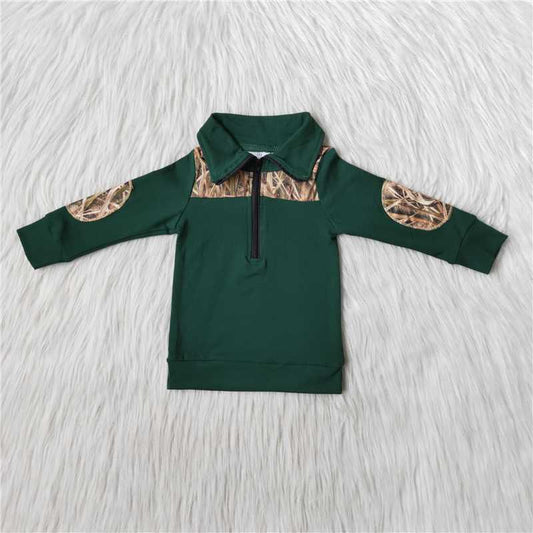 Green  long sleeve top