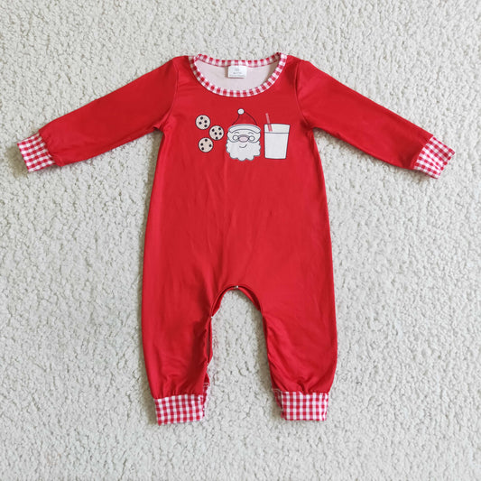 promotion 6 B11-27 Christmas boy santa red long sleeve GIRL BOY romper 20230613 RTS