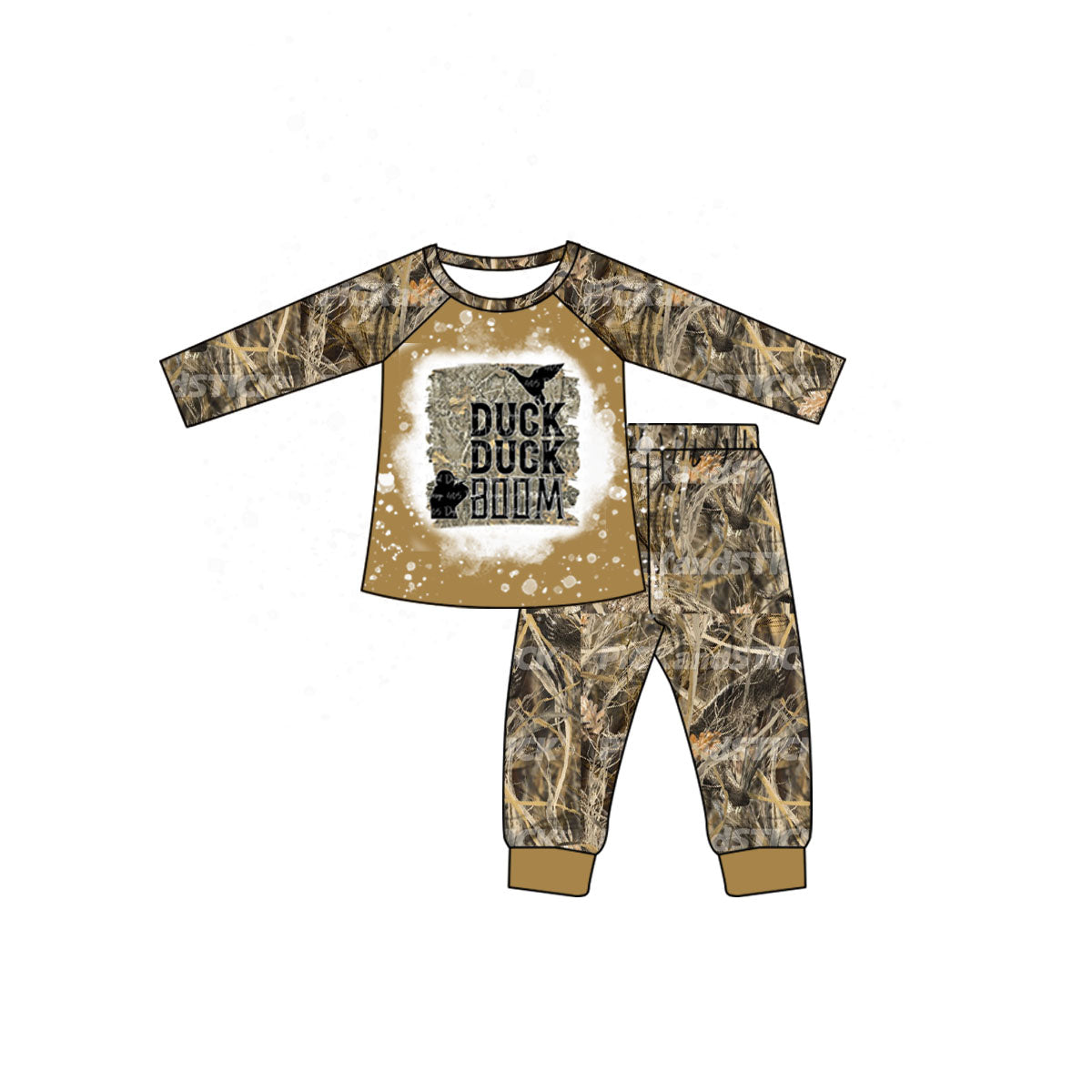 0927 preorder hunting duck camo long sleeve boy outfit