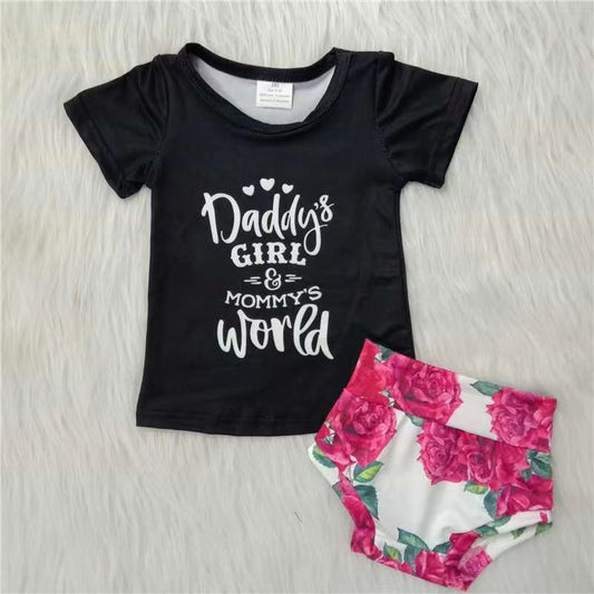 promotion A9-4  Daddy girl black top rose T-back  outfit 202404