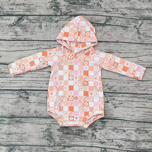 LR0271 flower smile hoodies boy girl bubble romper preorder 20230415