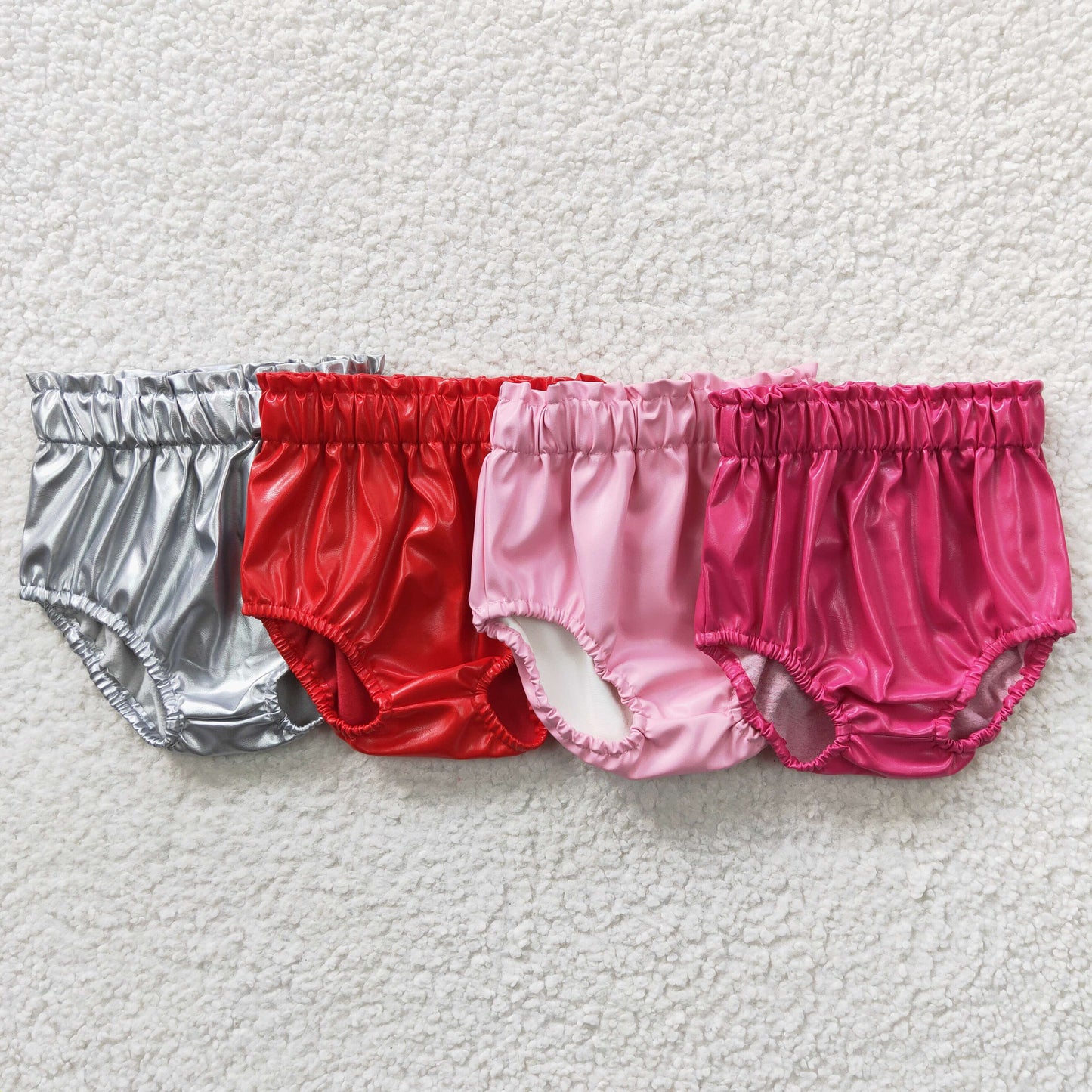 SS0048 silver leather girl bloomer Bummies  20230410