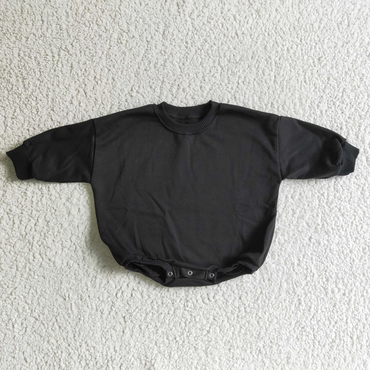 LR0241 RTS 1101 cotton black sweater boy long sleeve romper