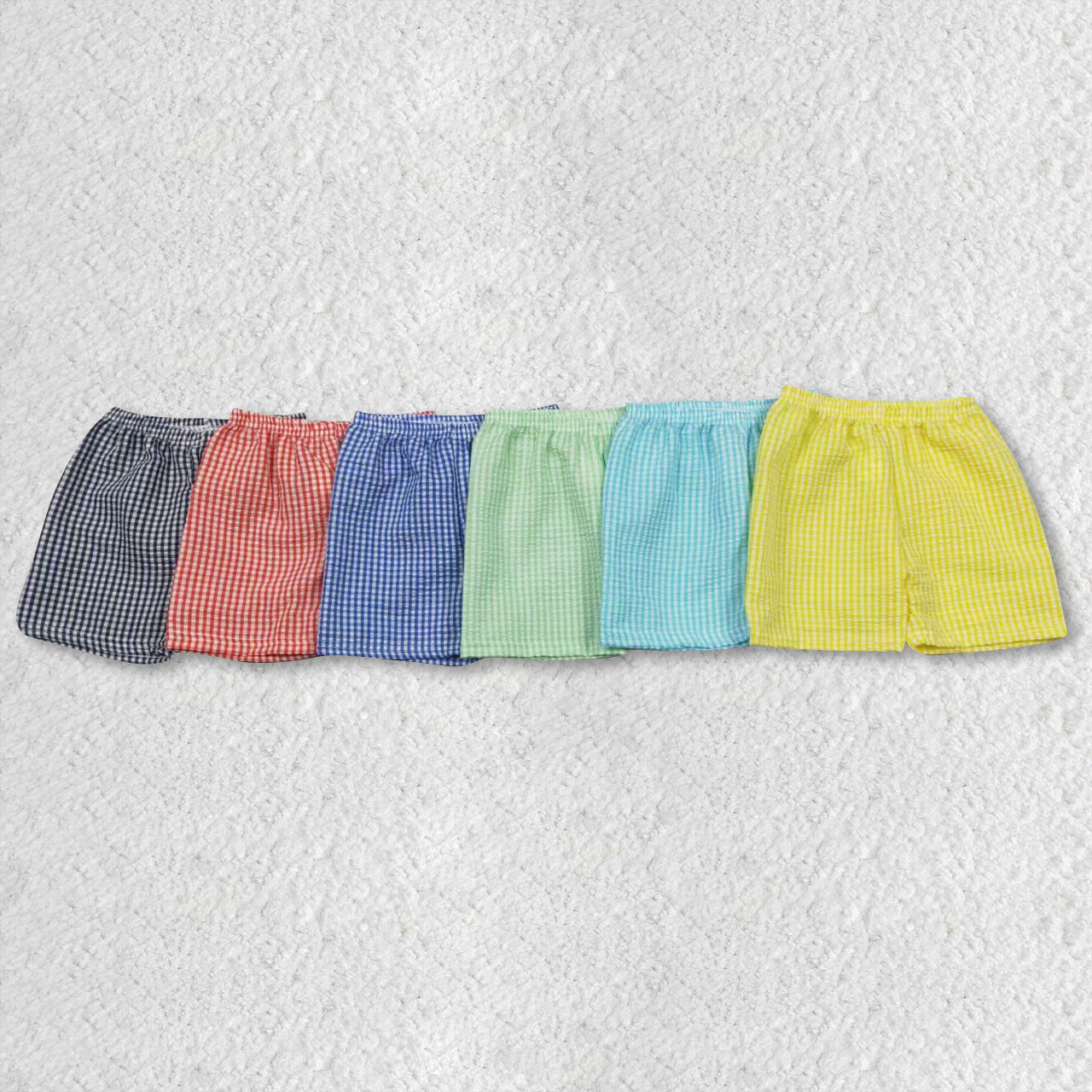 SS0077 boy seersucker yellow summer shorts  20230329 RTS