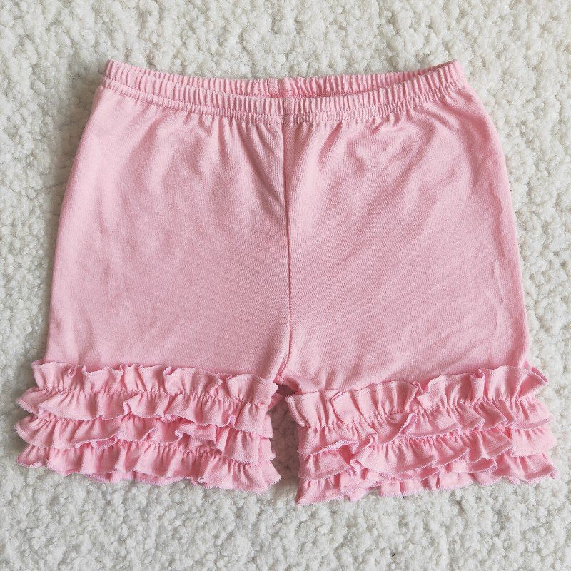 girl pink ruffles shorts pants