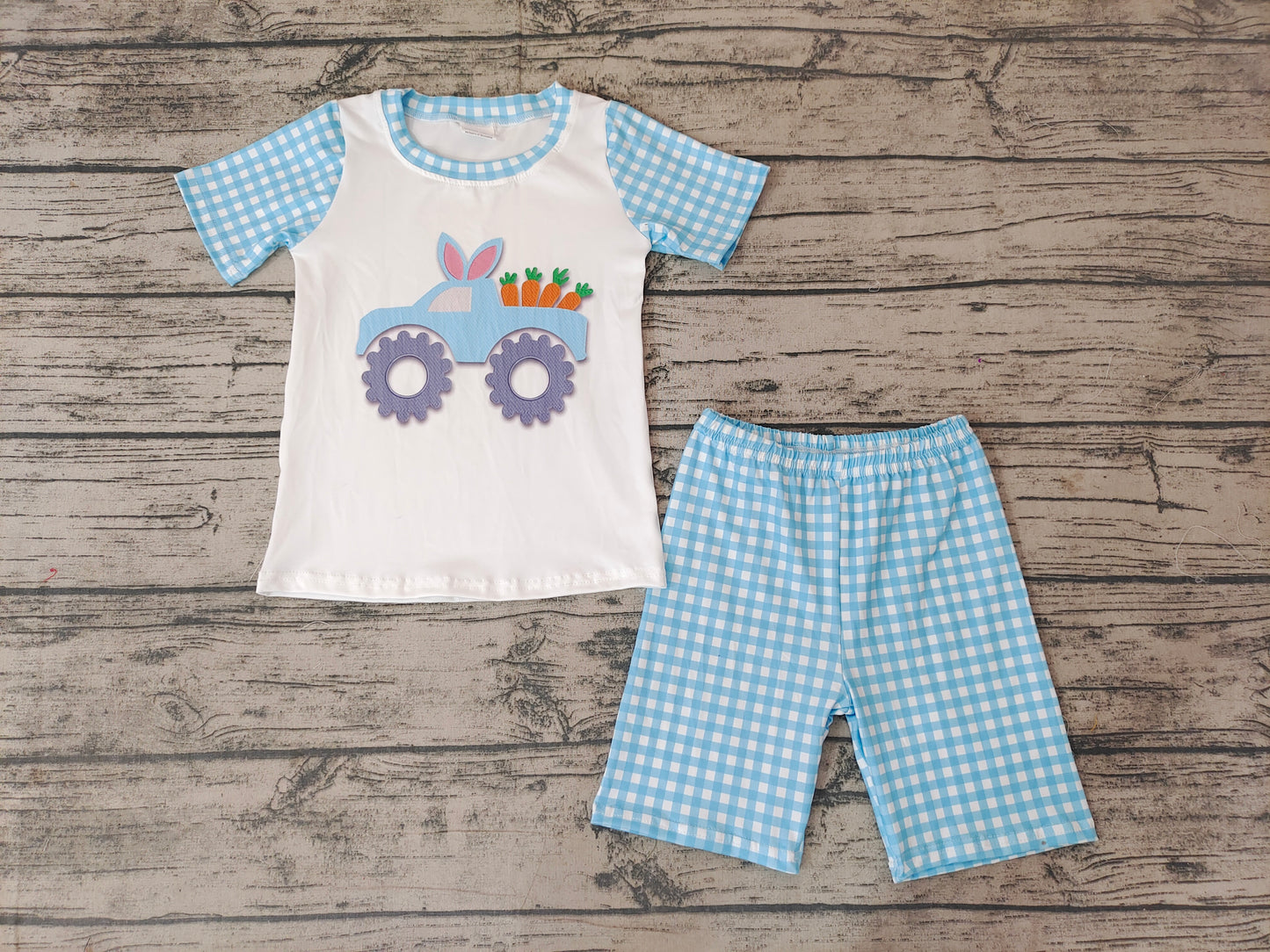 preorder short sleeve Easter rabbit summer set boy outfit  1112