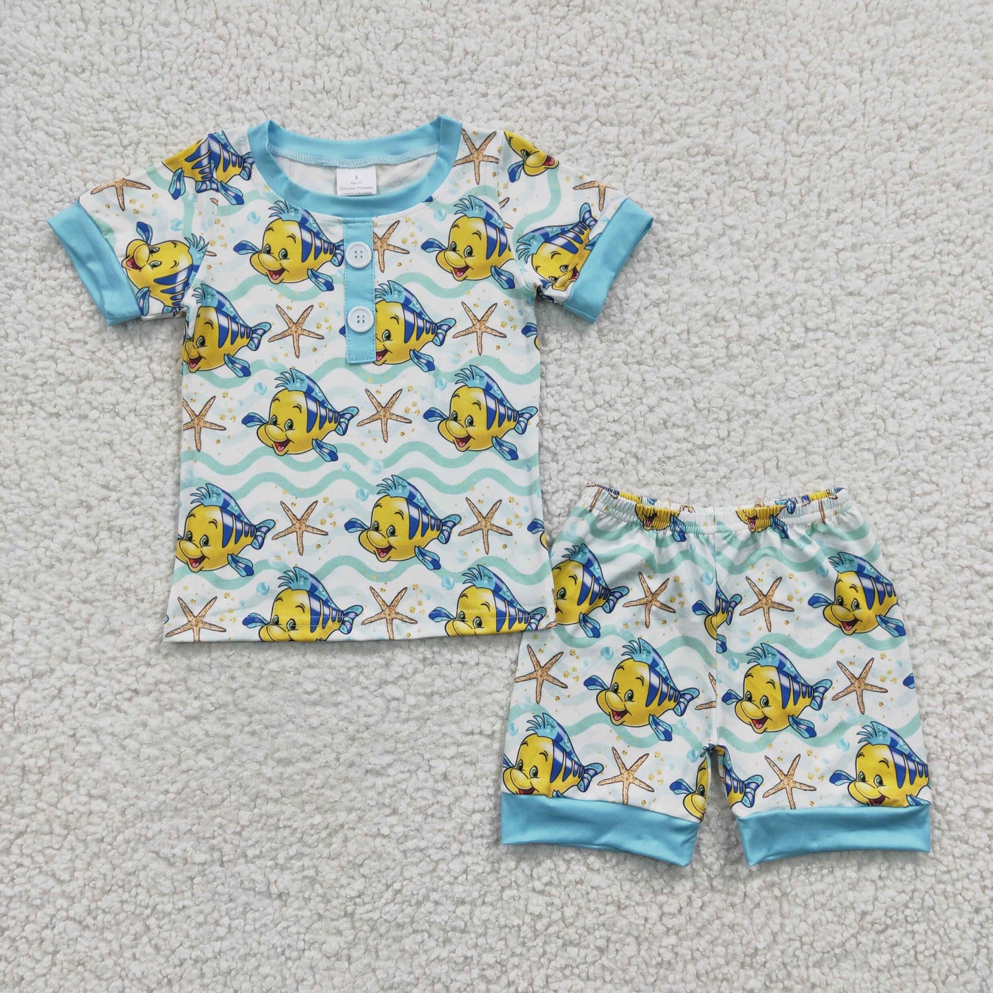 RTS BSSO0114 short sleeve shorts FISH summer BOY outfit 20230210 RTS