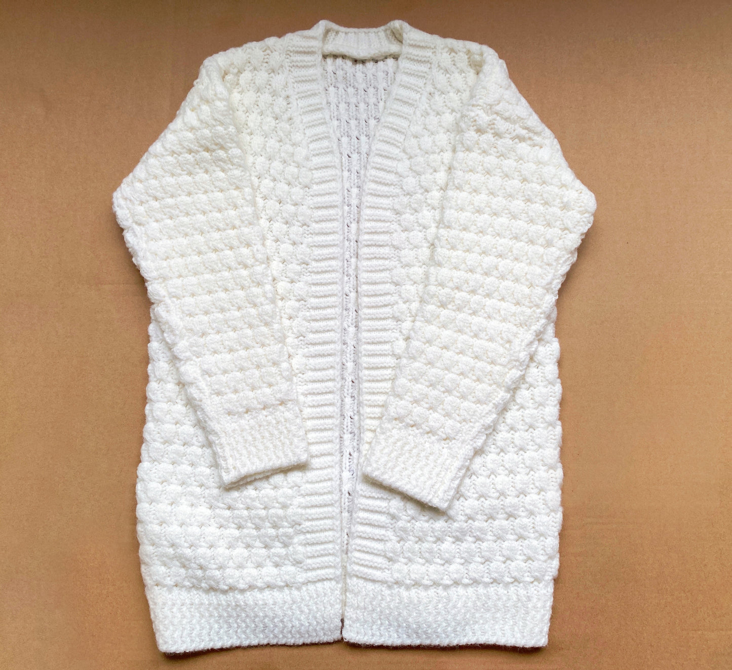 RTS 0620 white cardigan sweater kids fall clothes