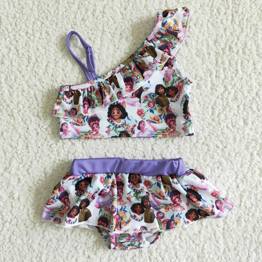 film cartoon girl butterfly swimsuit swimwear 0404