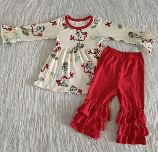 Promotion cartoon valentine's day kids clothes outfits11