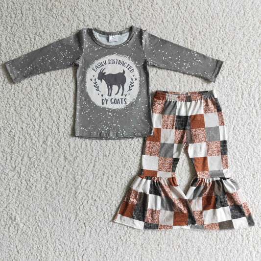 promotion 6 A28-4 RTS GOAT long sleeve bell bottom pants girl outfit 20231113