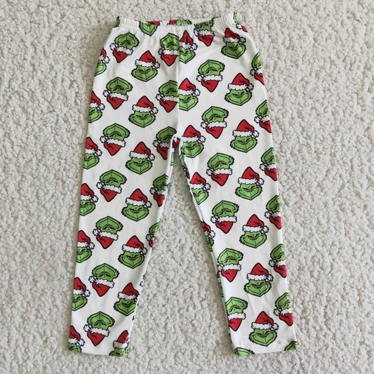 christmas green cartoon legging pant