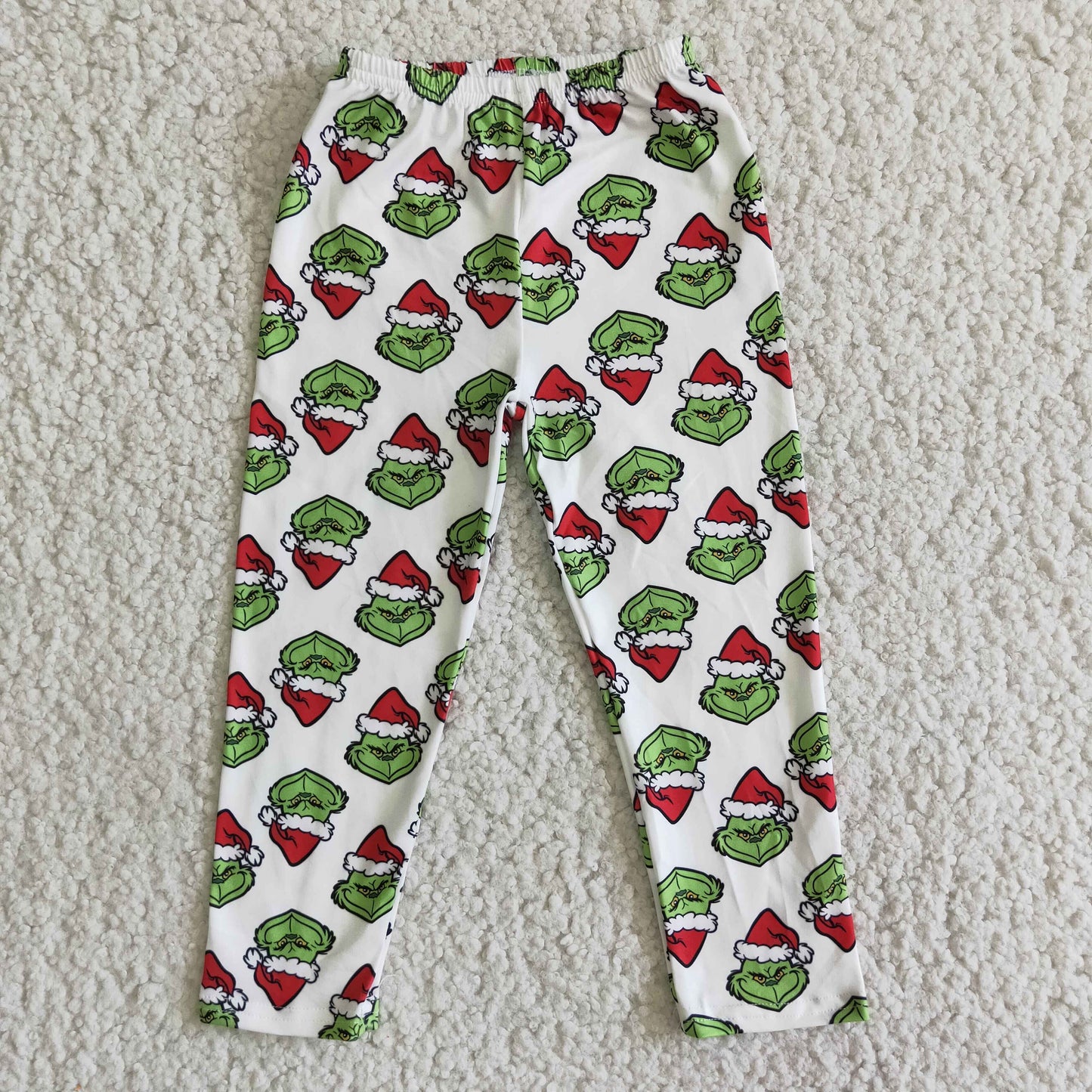 christmas green cartoon boy legging long pants