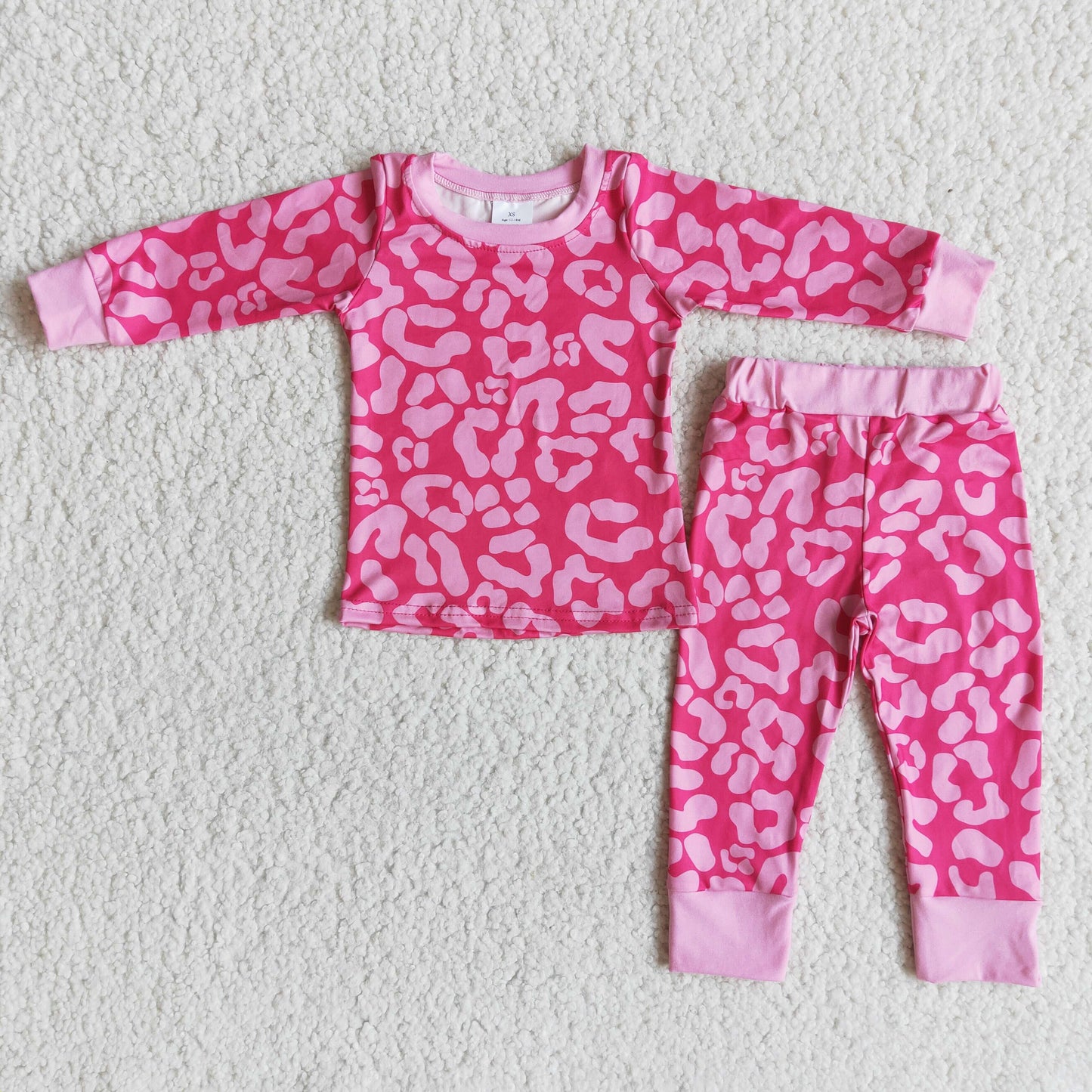 6 A29-20 pink red girl long sleeve girl pajamas outfit 0111 Jan RTS
