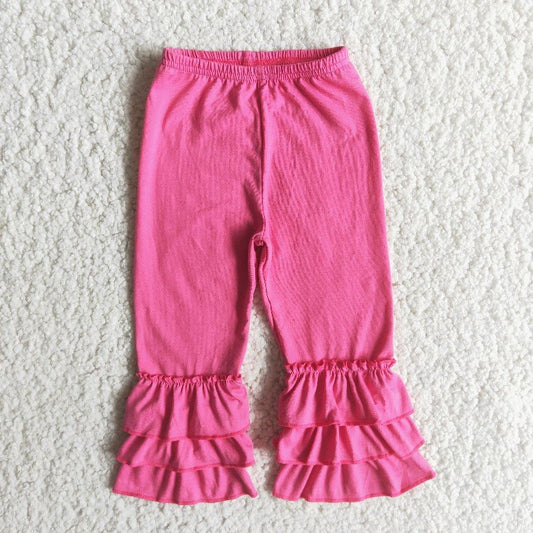 girl pink ruffles long pants