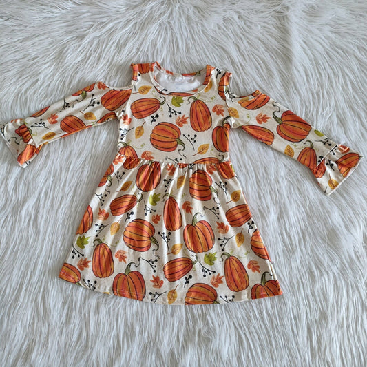 promotion  6 A12-2 Halloween pumpkin long sleeve dress