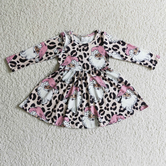 promotion price GLD0112 long sleeve black Christmas Santa girl dress 20 RTS