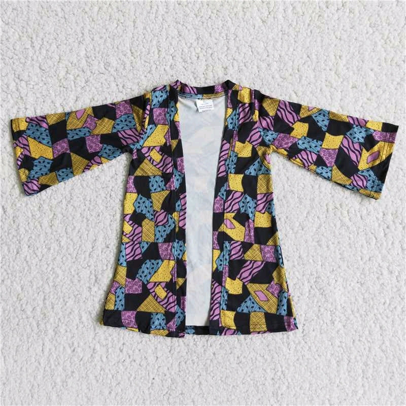 promotion 6 A3-14 purple yellow long sleeve Cardigan