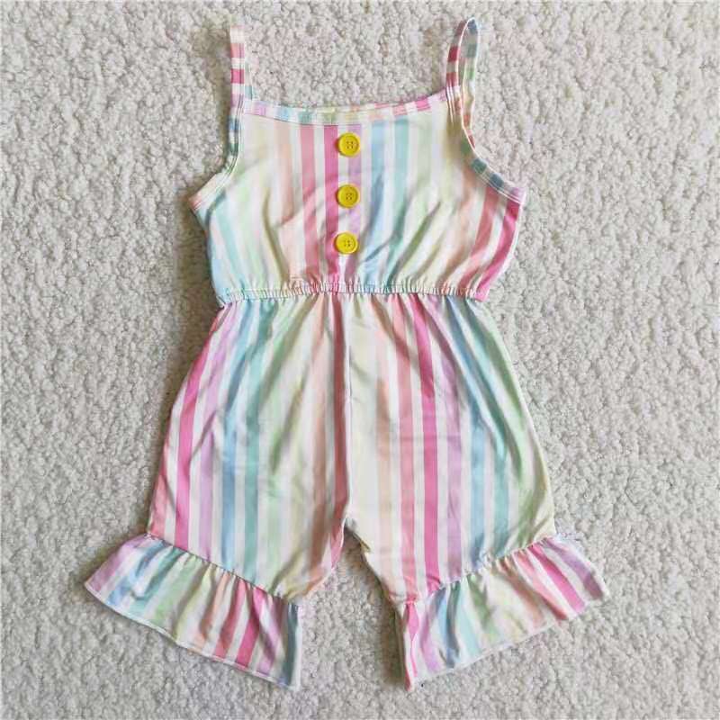 D5-30 colorful pink blue tiedied bleaching sling overall belt sling jumpsuit 0118 Jan