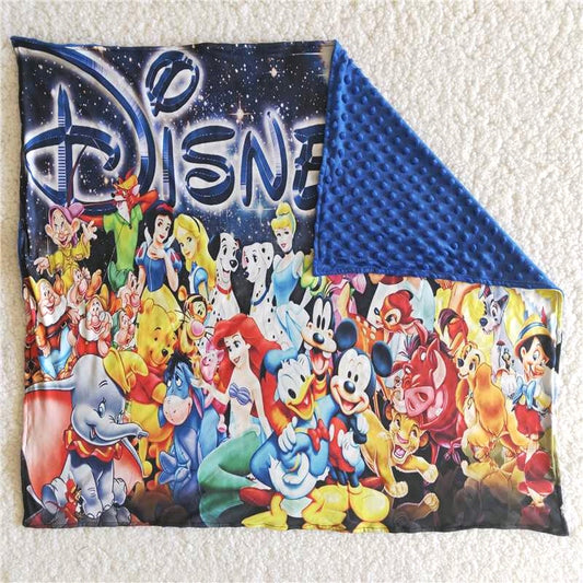 Cartoon Character deep blue blanket