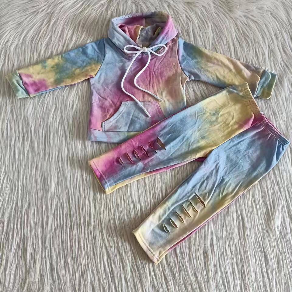 promotion 6.5 6 A25-27  boy blue pink yellow pocket hoodie outfit