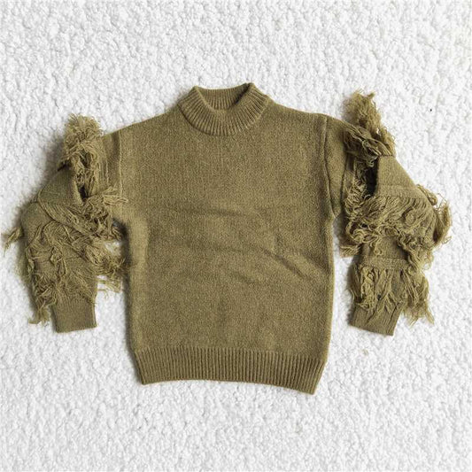 Green tassels fashion sweater