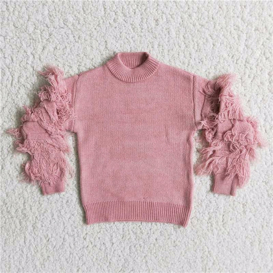 Pink tassels fashion sweater