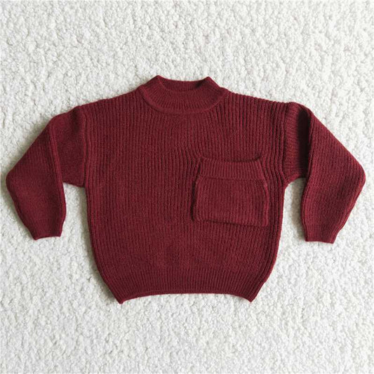 Claret fashion pocket sweater