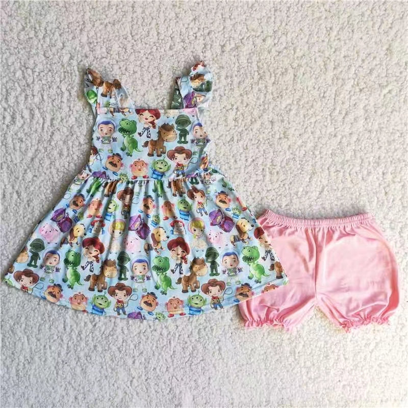 promotion C14-3 Dinosaur cartoon toy thing top short sleeve shorts girl outfit RTS 20230320