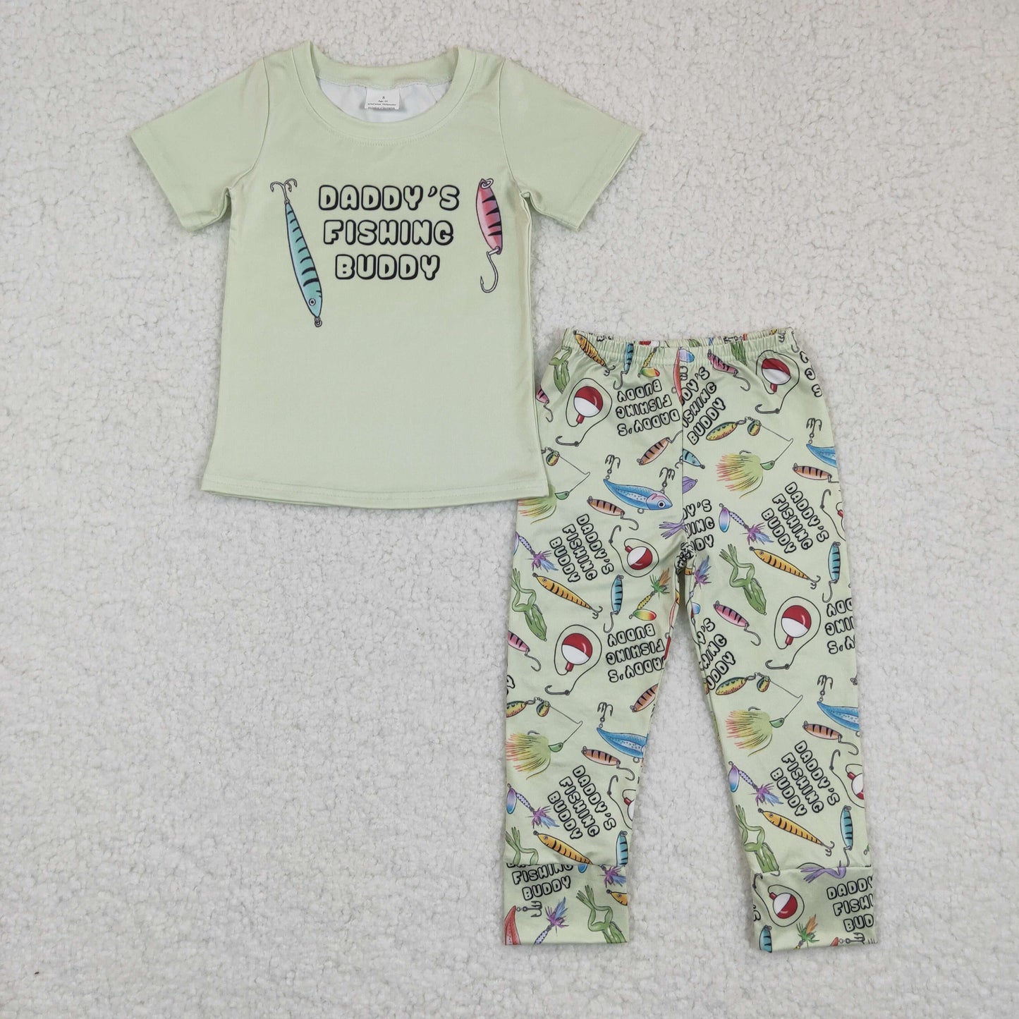 PROMOTION BSPO0038 bspo00fishing print short sleeve boy outfit RTS 202501