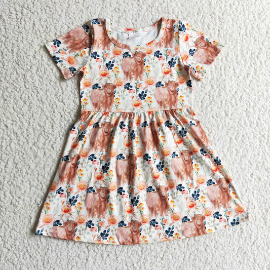 RTS flower cow girl dress clothes 1109 RTS