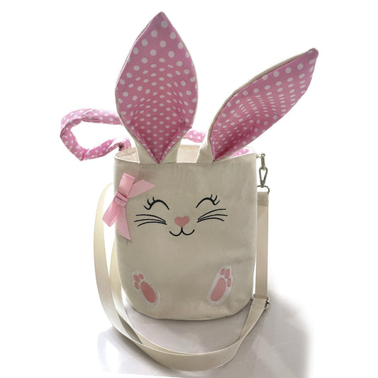 BA0031 pink rabbit canvas bag RTS 1230