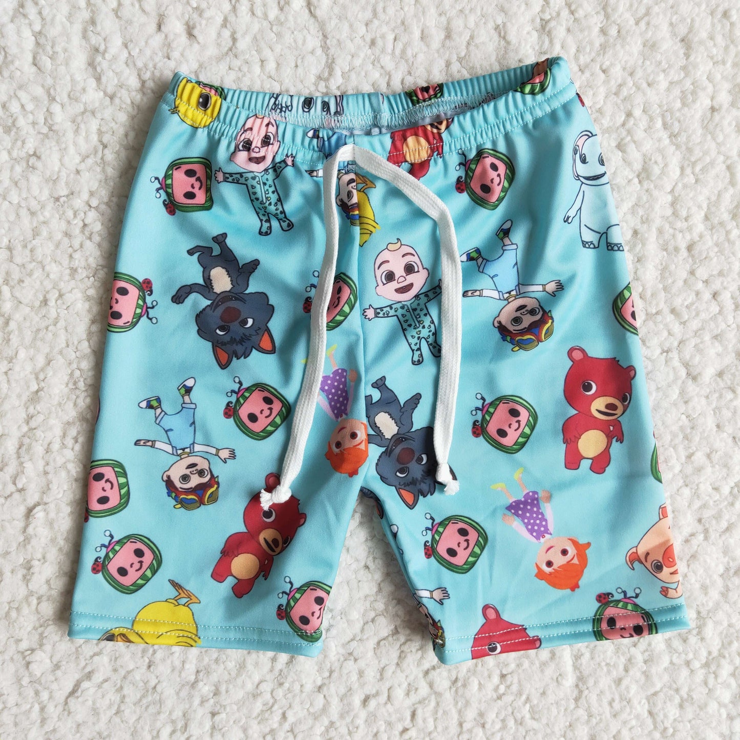 E8-16 promotion cartoon blue watermelon boy shorts swimwear 0110