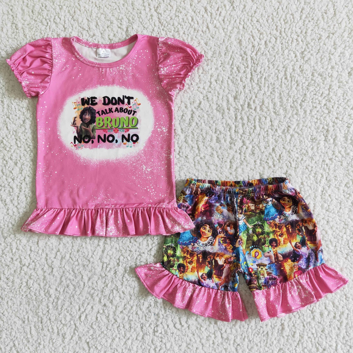 promotion price GSSO0006 magical girl pink short sleeve shorts girls outfits 1221