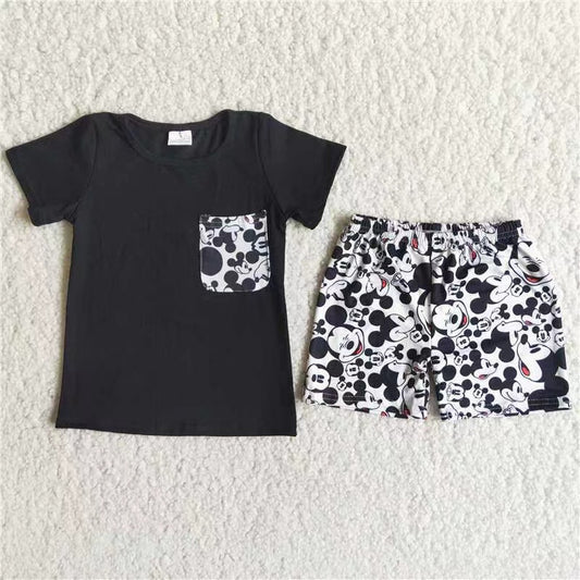 A16-24 minnie cartoon mouse boy short pants set 1221