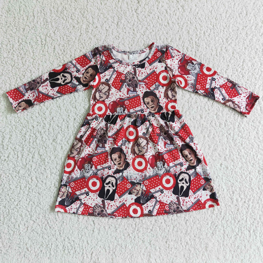 cartoon long sleeve Halloween girl dress 0824 RTS