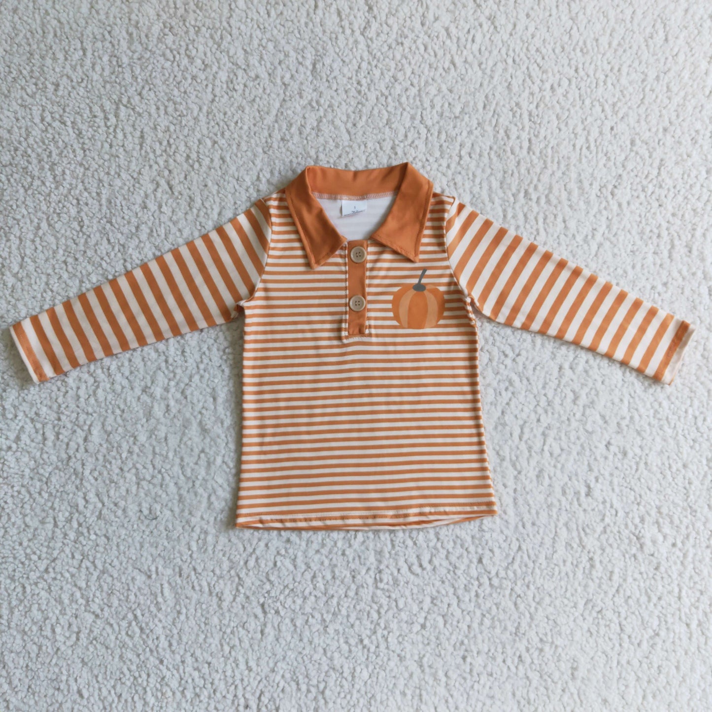 RTS 1011 halloween orange stripe long sleeve top boy clothes