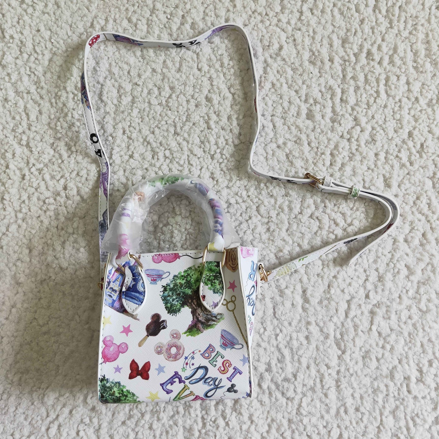 RTS 13.5CM*9CM*14CM baby Bag cartoon mouse castle coffee bag 0702