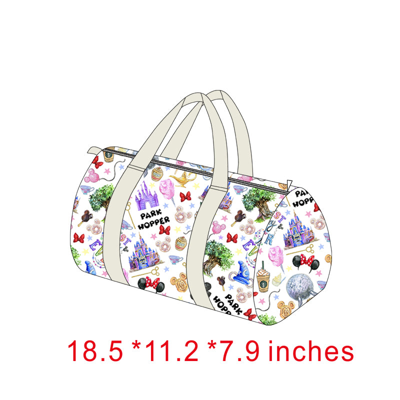 RTS 0709 18.5*11.2*7.9 inches hold-all bag purple mouse castle floral