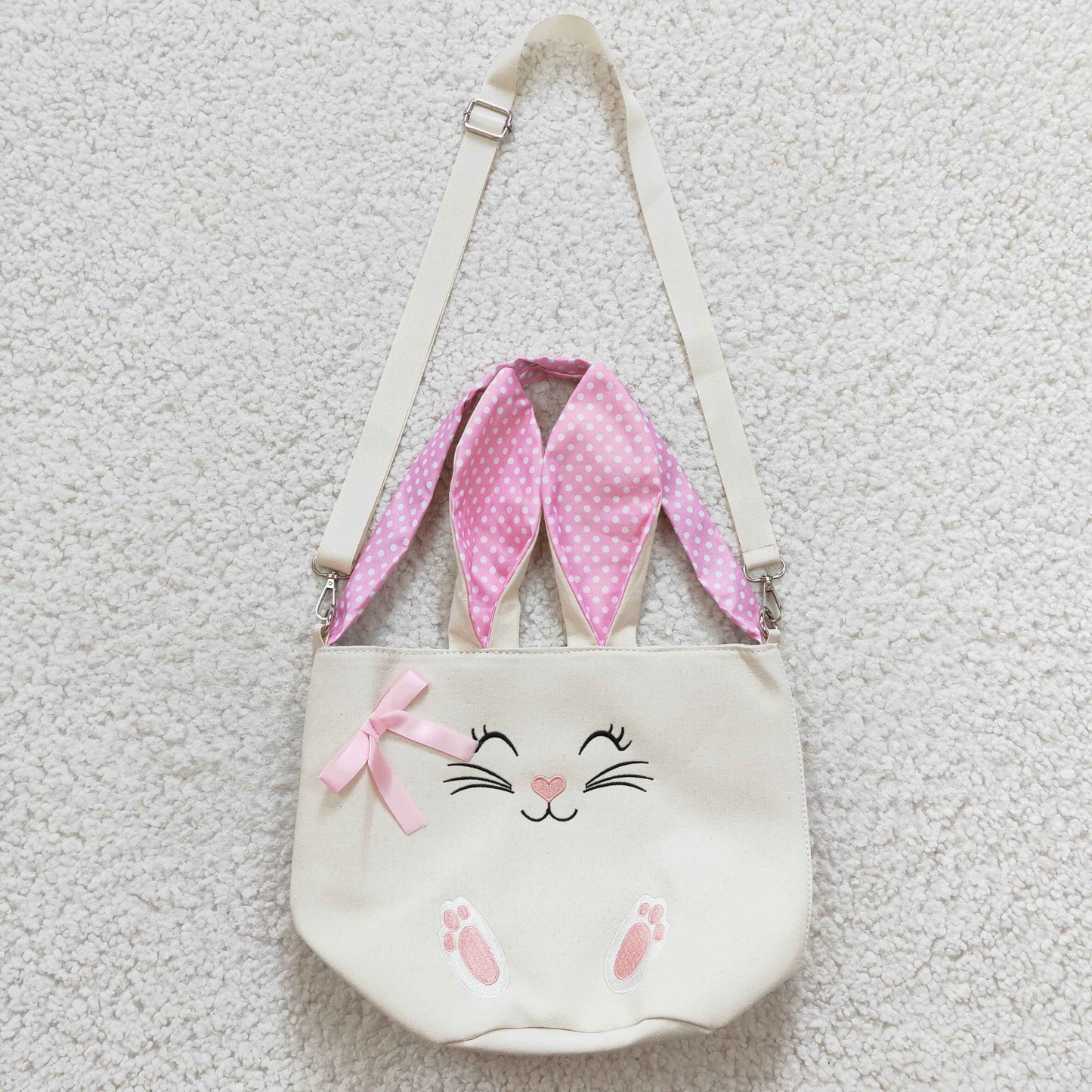 BA0031 pink rabbit canvas bag RTS 1230