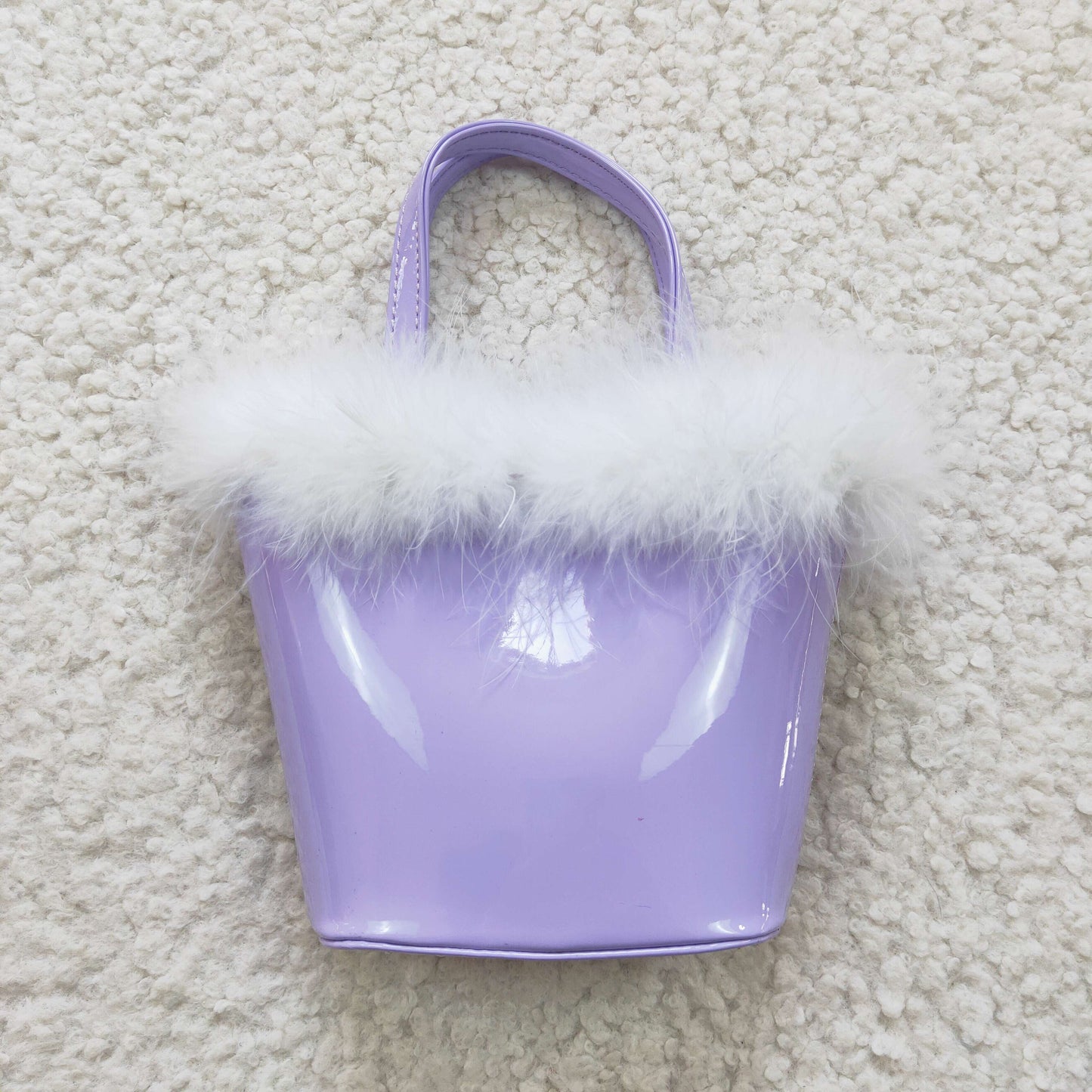 BA0032 Bag purple fur bag  6.5*5.5 inches RTS 1219