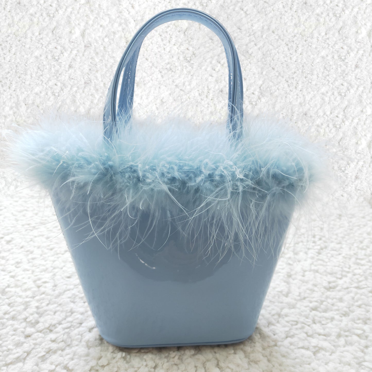 BA0033 Bag blue fur bag  6.5*5.5 inches RTS 1219