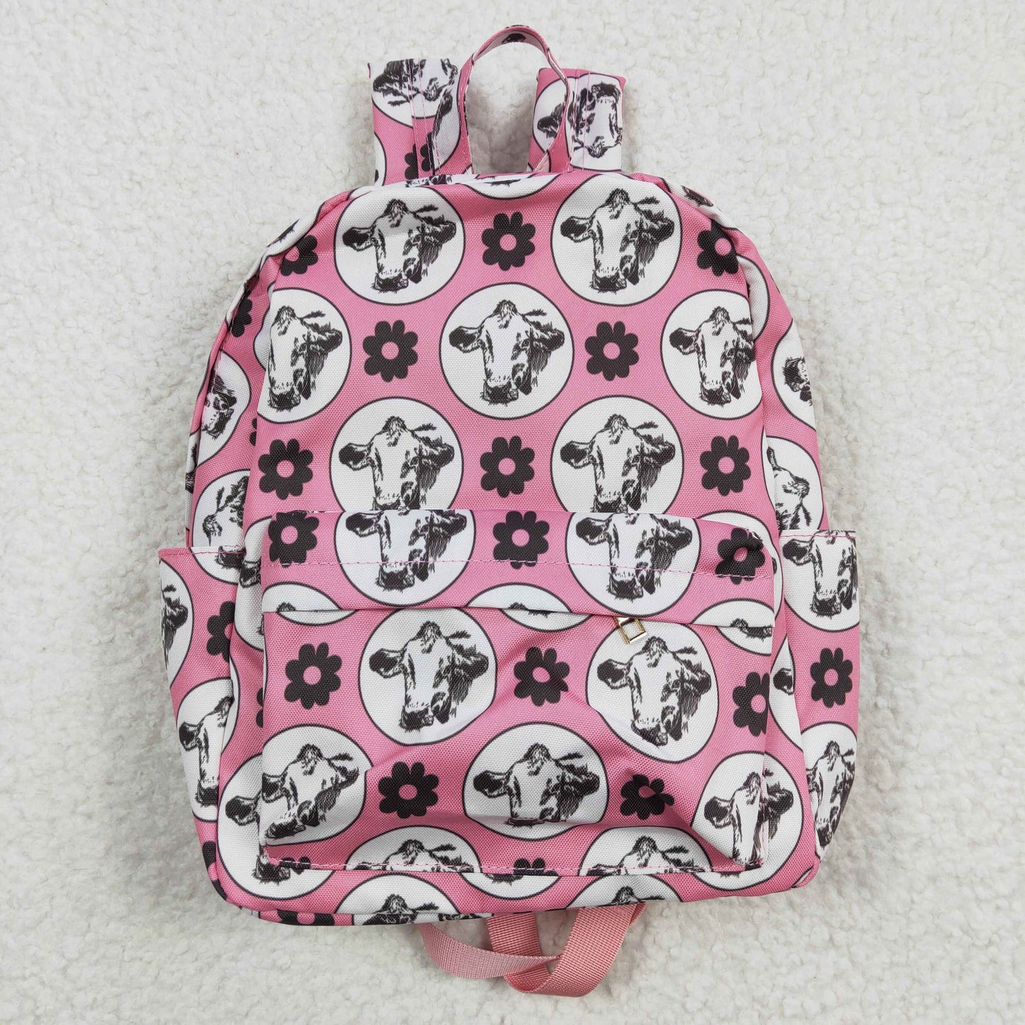 BA0035 10*13.9*4 inches western cow floral pink backpack bag 20230306 RTS