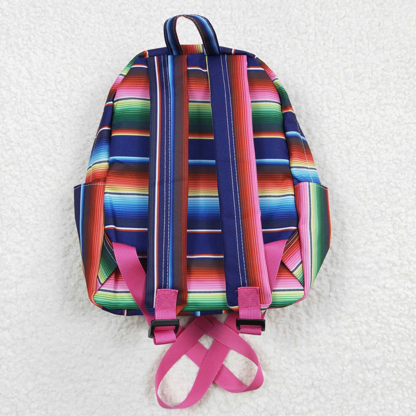 BA0039 10*13.9*4 inches western green blue pink colorful stripe backpack bag 20230306 RTS