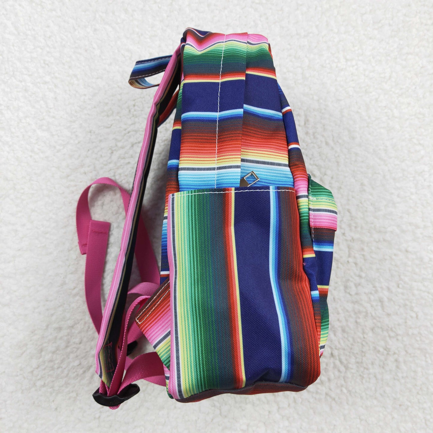 BA0039 10*13.9*4 inches western green blue pink colorful stripe backpack bag 20230306 RTS