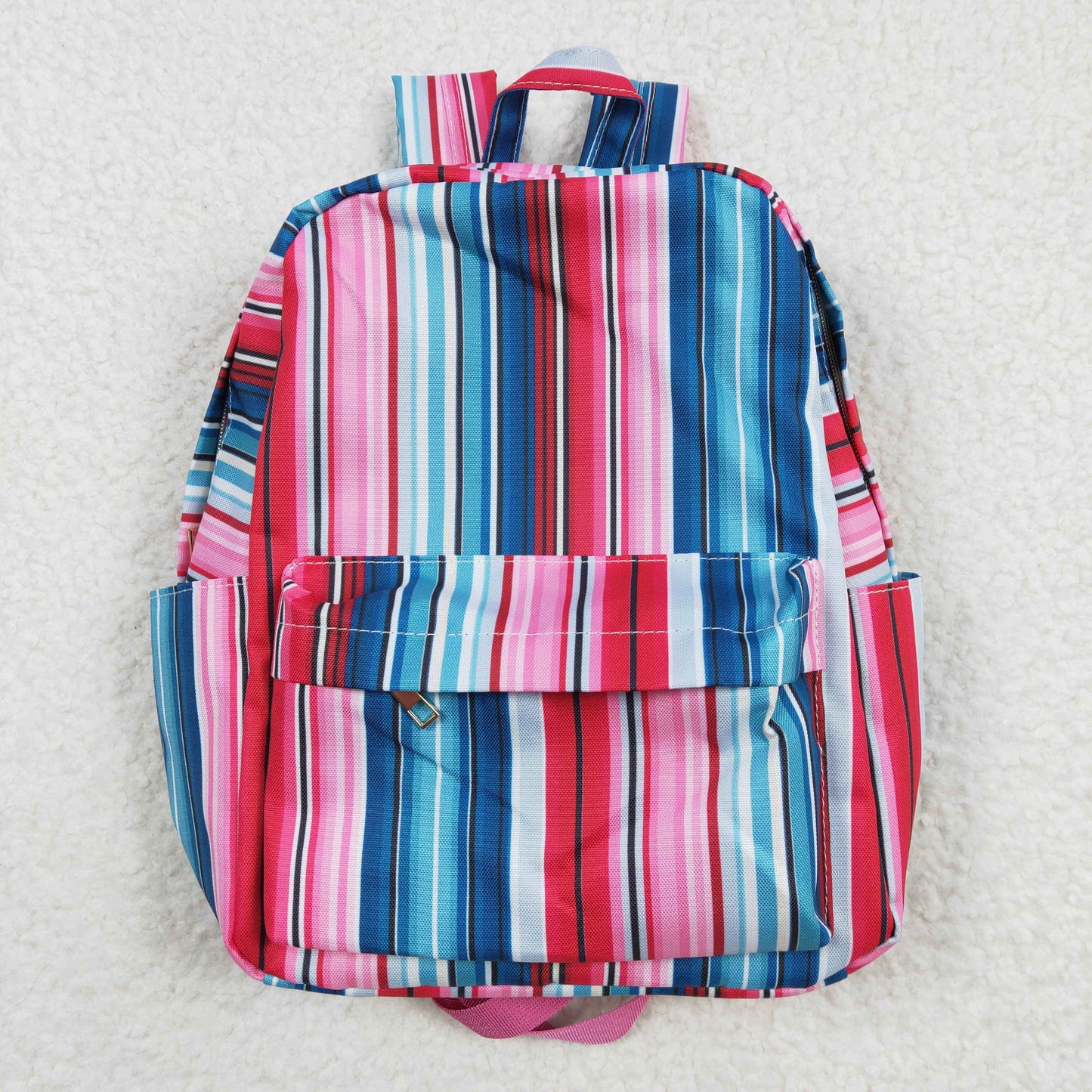 BA0046 10*13.9*4 inches western blue red pink colorful stripe backpack bag 20230306 RTS