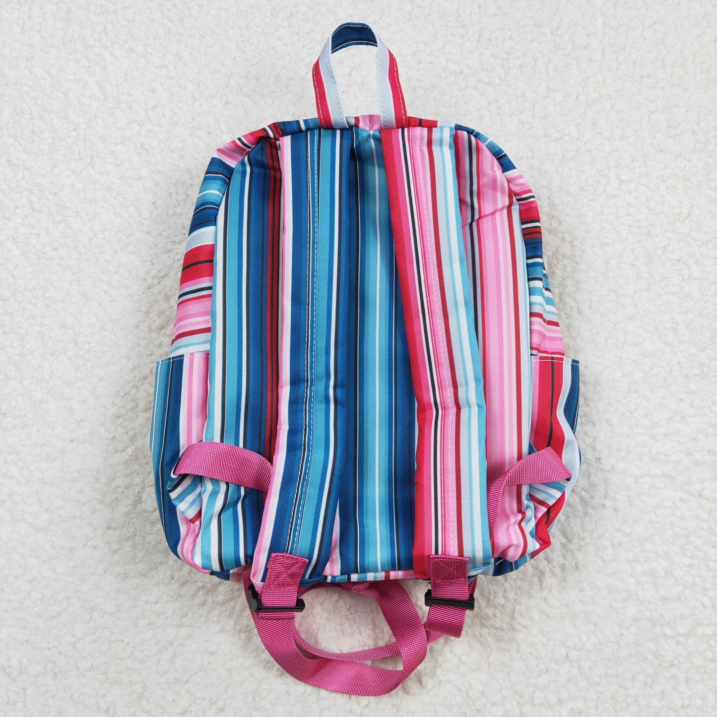 BA0046 10*13.9*4 inches western blue red pink colorful stripe backpack bag 20230306 RTS