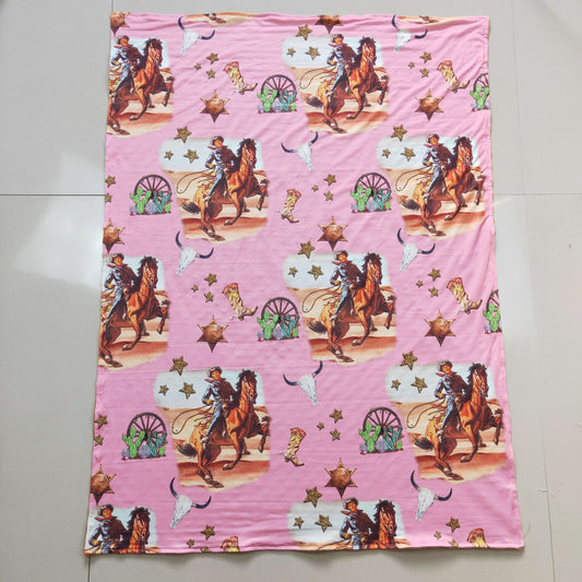 BL0035 baby blanket western horse hunter 1226 RTS