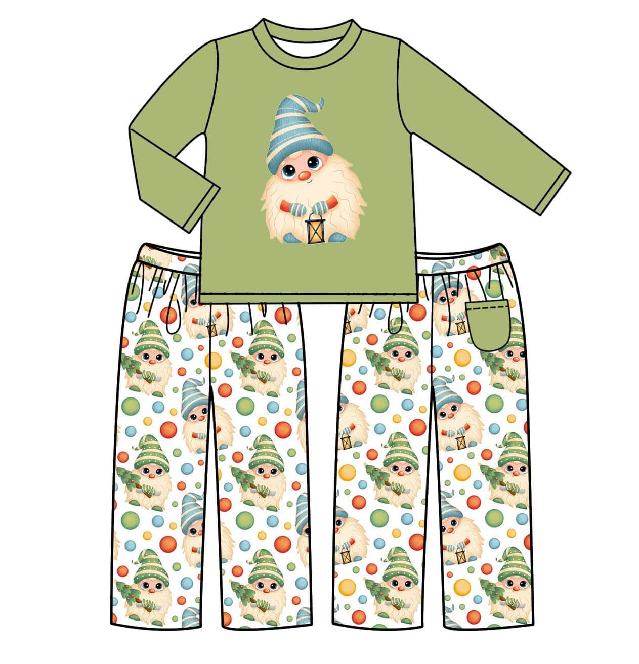 Christmas boy long sleeve boy pajamas outfit 0917 preorder